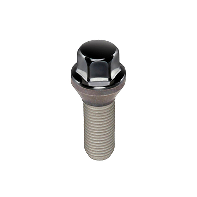 McGard Hex Lug Bolt (Cone Seat) M12X1.5 / 17mm Hex / 25.5mm Shank Length (Box of 50) - Black 69779BK 69779BK Photo - Primary