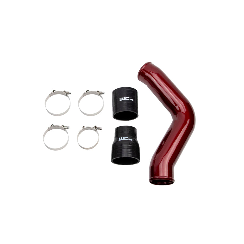 Wehrli 13-18 Cummins 6.7L Driver Side 3.5 in. Intercooler Pipe - WCFab Red WCF100434-RED WCF100434-RED Photo - Primary