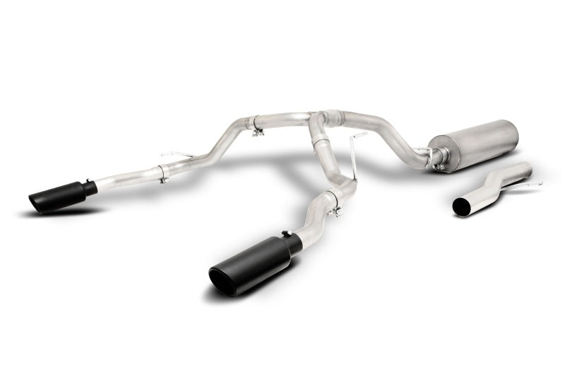 Gibson 21-22 Chevy Suburban 5.3L 2.5in Cat-Back Dual Split Exhaust System Stainless - Black Elite 65695B 65695B Photo - Primary