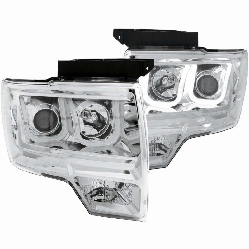 Anzo 2009-2014 Ford F-150 Projector Headlights w/ U-Bar Chrome 111264 Photo - Primary