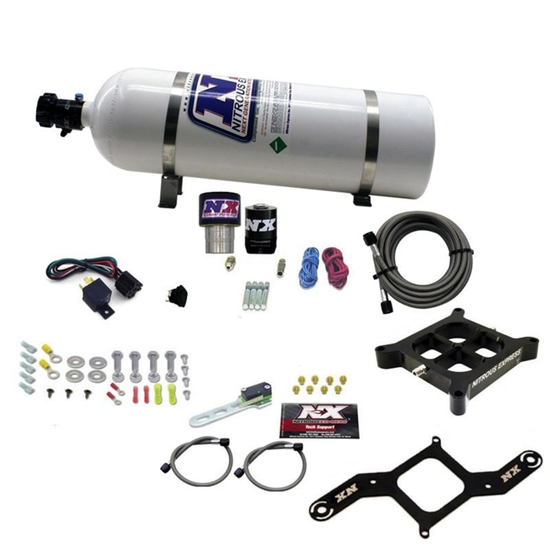 Nitrous Express Single Entry Crossbar RNC .178 4500 Flange Nitrous Kit (250-650HP) w/15lb Bottle 63940-15 63940-15 Photo - Primary