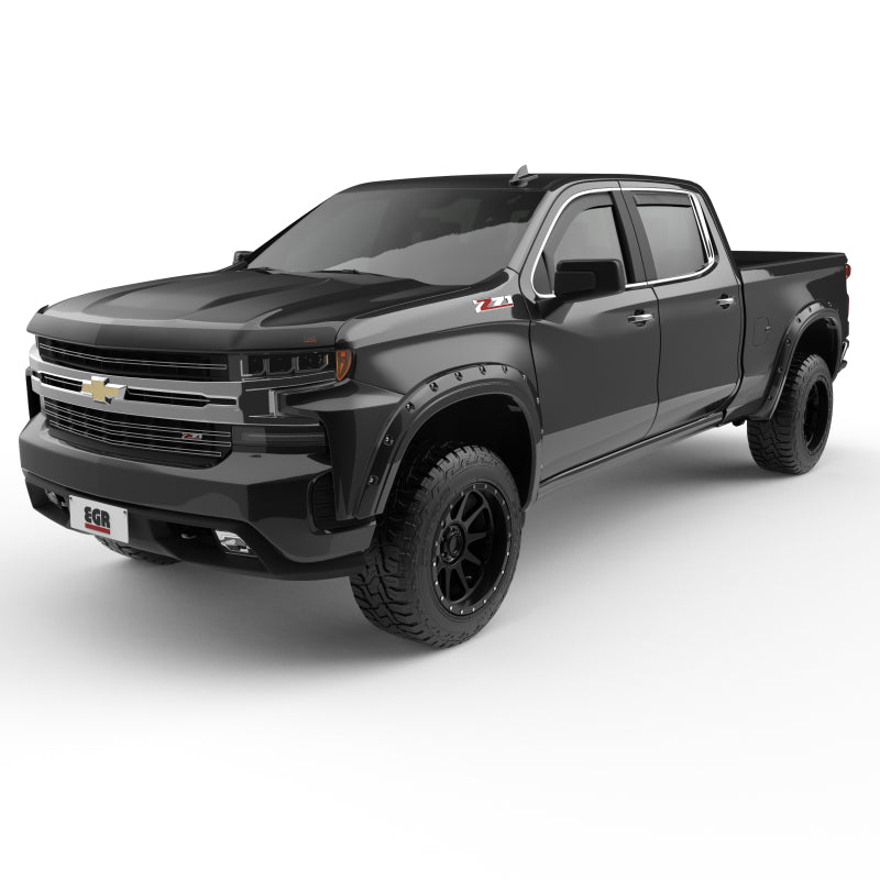 EGR 19-22 Chevrolet Silverado 1500 Traditional Bolt-On Look Fender Flares Black Set Of 4 791694-GBA 791694-GBA Photo - Mounted