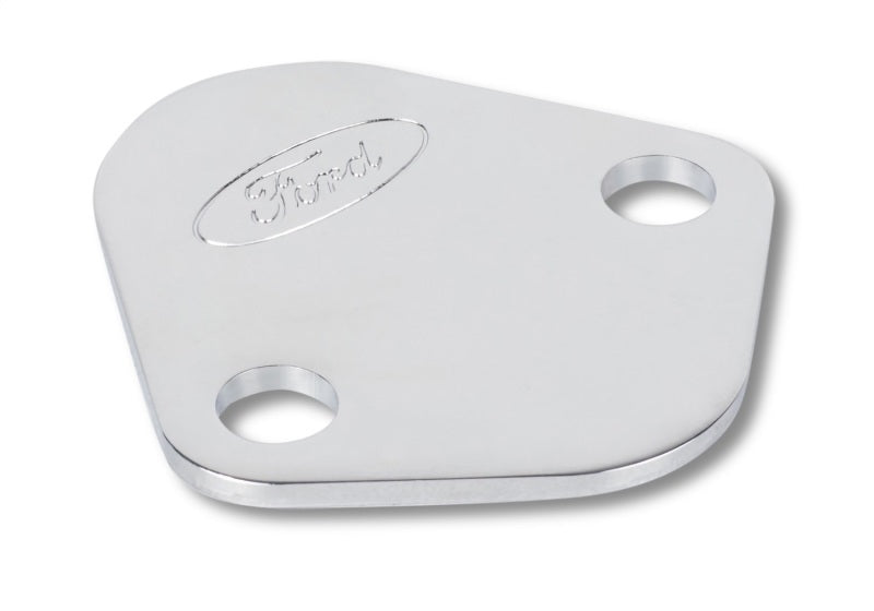 Ford Fuel Pump Block-Off Plate Chrome w/Ford Logo FRD302-290 302-290 Photo - Unmounted