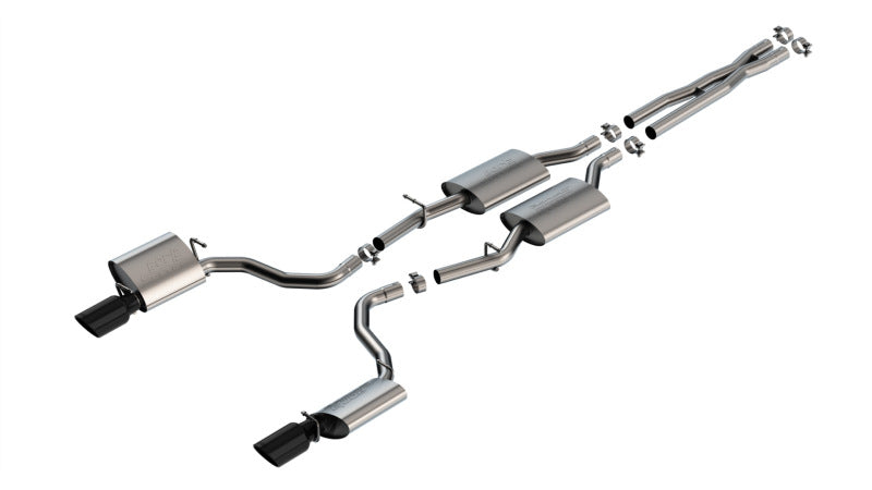 Borla 19-23 Dodge Charger GT 3.6L V6 RWD S-Type Catback Exhaust - Black Chrome Tips 140917BC 140917BC Photo - Primary