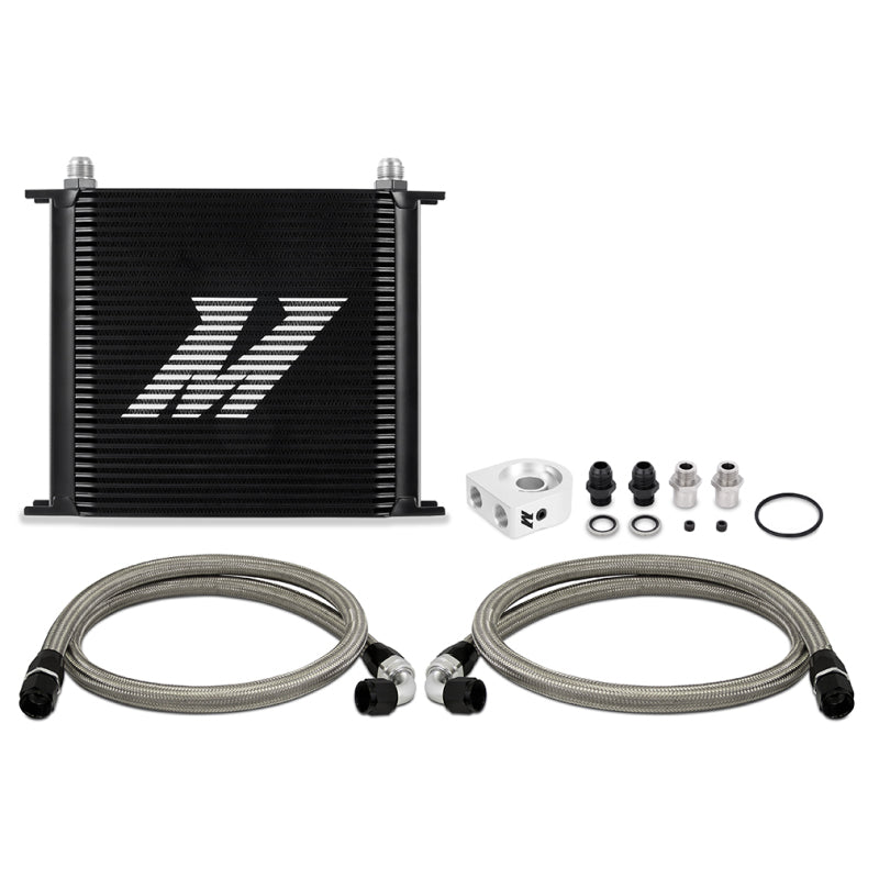 Mishimoto Universal Oil Cooler Kit 34-Row Black MMOC-U34BK MMOC-U34BK Photo - Primary