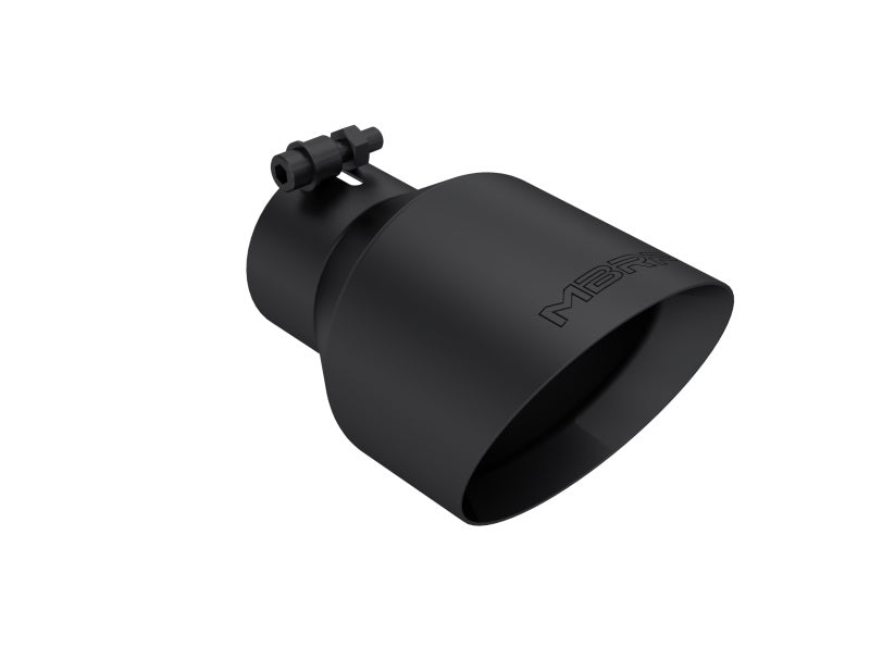 MBRP Universal 3in Hex Tip 5in Inlet 8in Length Dual Wall Exhaust Tip - Black Coated T5187BLK T5187BLK Photo - Primary