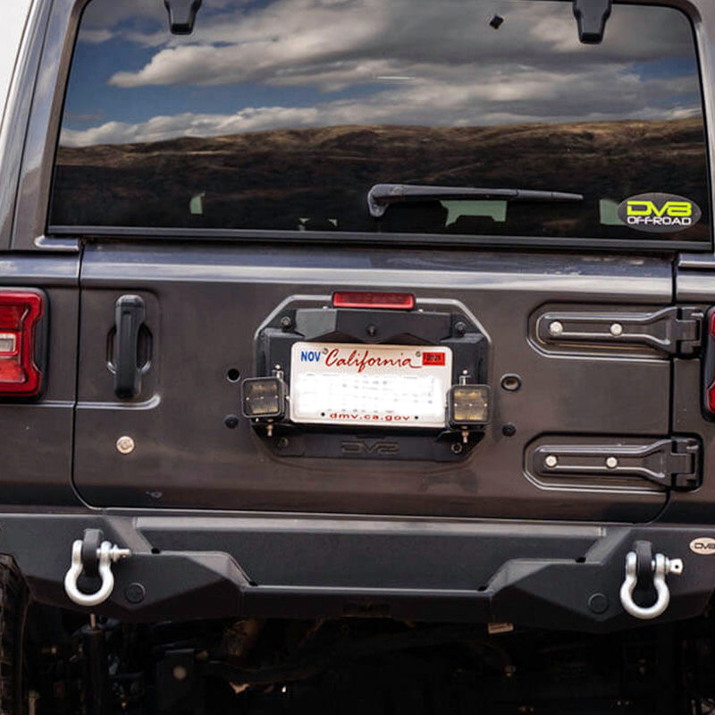 DV8 Offroad 18-22 Jeep Wrangler JL Spare Tire Delete Kit w/Light Mounts TSJL-03 TSJL-03 Photo - Mounted