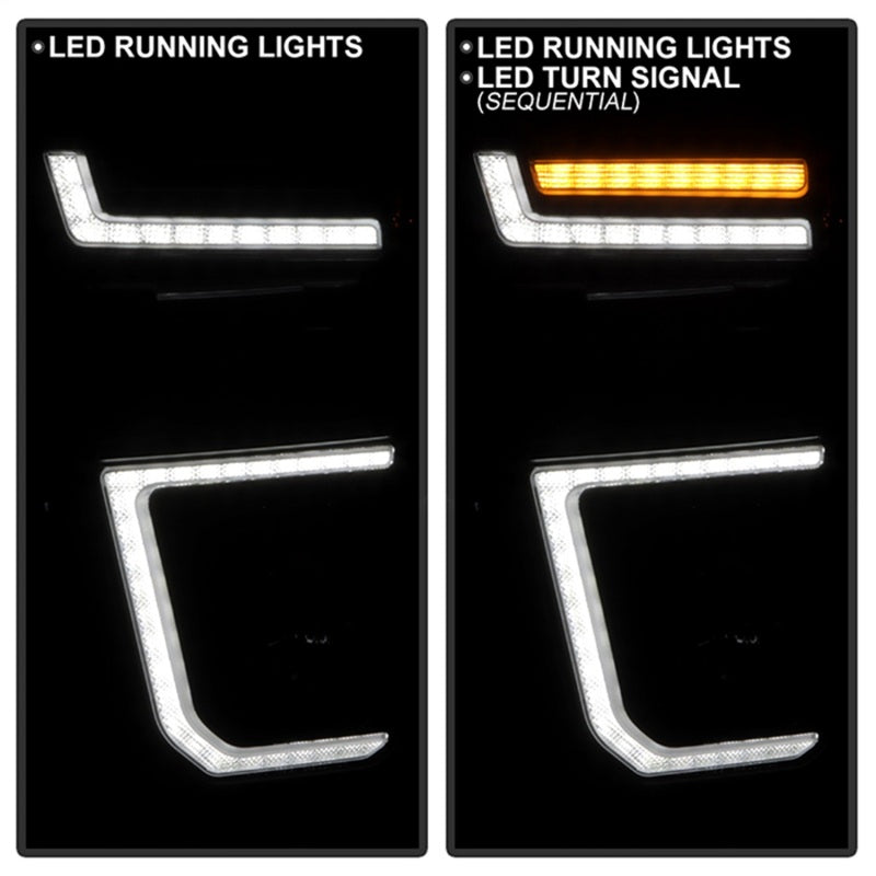 SPYDER 20-23 Chevy Silverado 2500/3500 Proj Headlights - LED DRL - Black PRO-YD-CSHD20SI-SEQ-BK 5088796 5088796 Photo - Unmounted