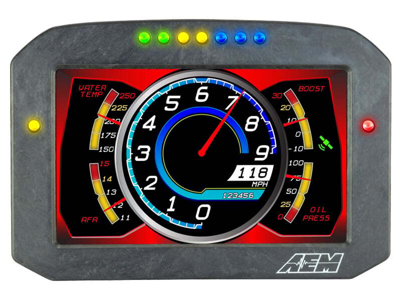 AEM CD-7G Carbon Flush Digital Dash Display w/ Internal 20Hz GPS & Antenna 30-5702F 30-5702F Photo - out of package