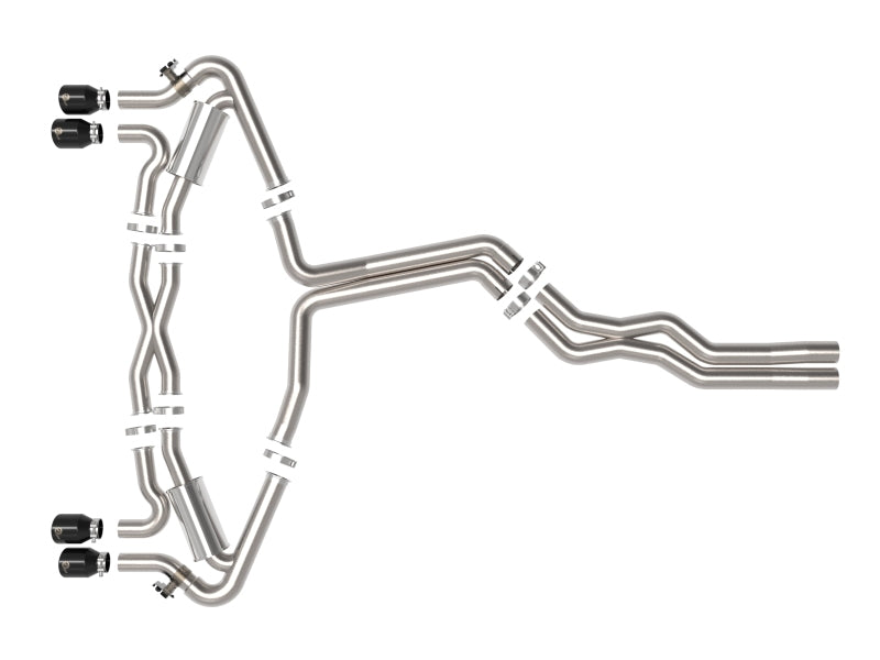 aFe 20-22 Audi RS6 Avant V8 4L (tt) MACH Force-Xp 3in to 2.5in 304 SS Cat-Back Exhaust w/ Black Tip 49-36448-B 49-36448-B Photo - Unmounted