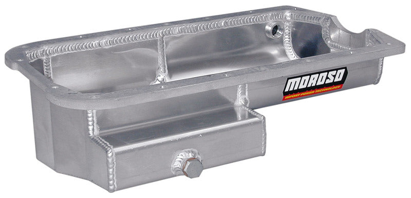 Moroso Honda 2.2/2.3L H Series Prelude Kicked Out Drag Race Baffled 5.5qt 5-3/8in Aluminum Oil Pan 20912 20912 Photo - Primary