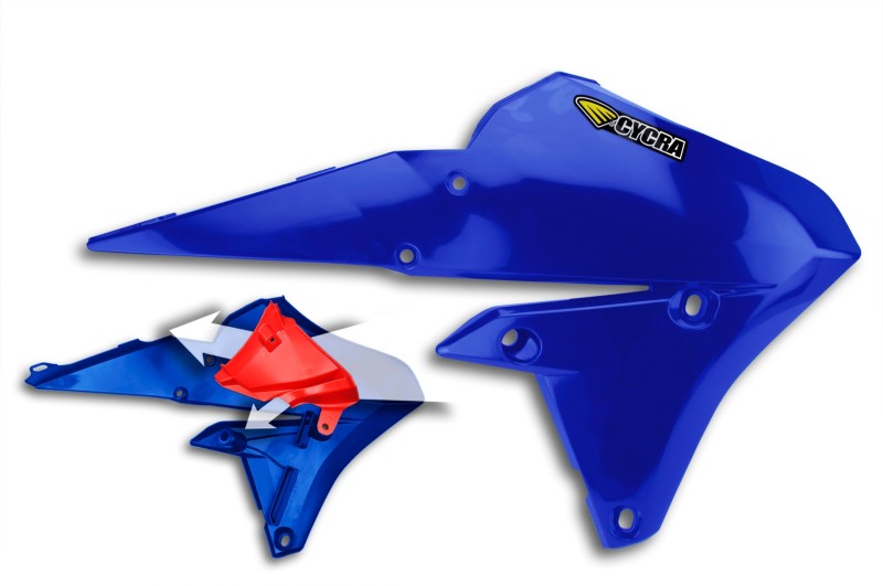 Cycra 14-19 Yamaha WR250F-450F/YZ250-450FX Powerflow Radiator Shrouds OEM Blue 1CYC-1779-62 1CYC-1779-62 Photo - Primary