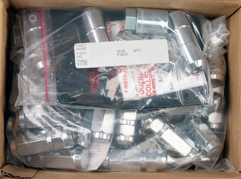 McGard 8 Lug Hex Install Kit w/Locks (Cone Seat Nut / Duplex) 9/16-18 / 7/8 Hex / 2.5in L - Chrome 84834 84834 Photo - in package