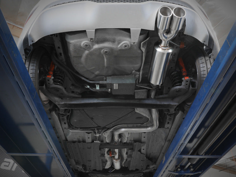 aFe Takeda Series 2 1/2in 304 SS Cat-Back 14-19 Ford Fiesta L4-1.6L (t) w/Polished Tip 49-33140-P 49-33140-P Photo - Mounted