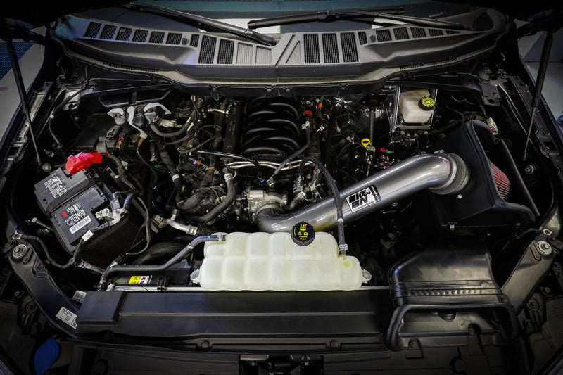 K&N Engineering K&N 2021+ Ford F-150 V8-5.0L F/I High Flow Performance Intake Kit 77-2616KC 77-2616KC Photo - Mounted