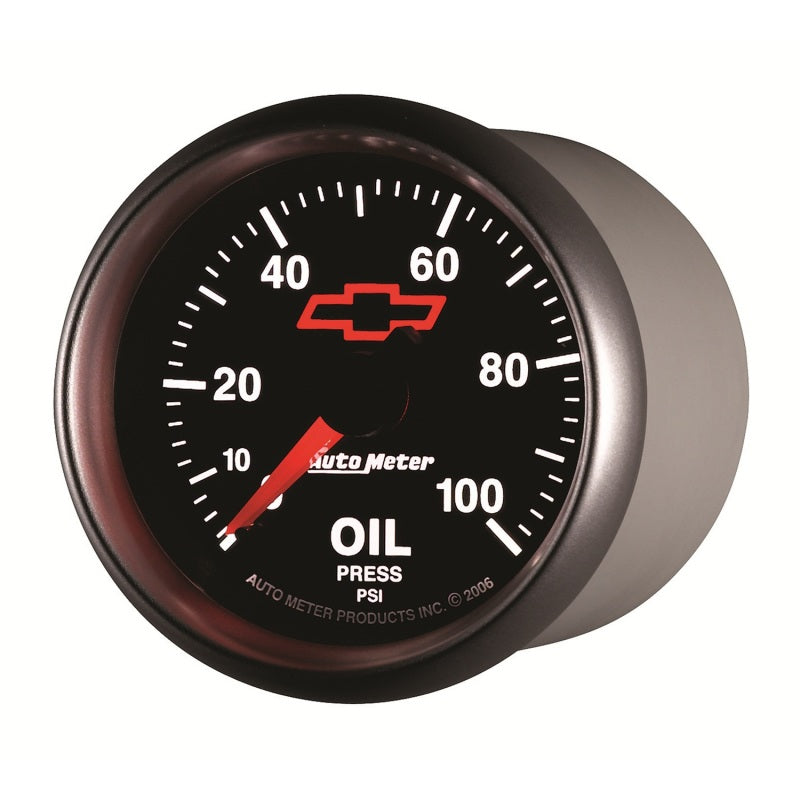 Autometer Gauge, Oil Pressure, 2 1/16", 100Psi, Mechanical, Gm Bowtie Black 3621-00406 User 2