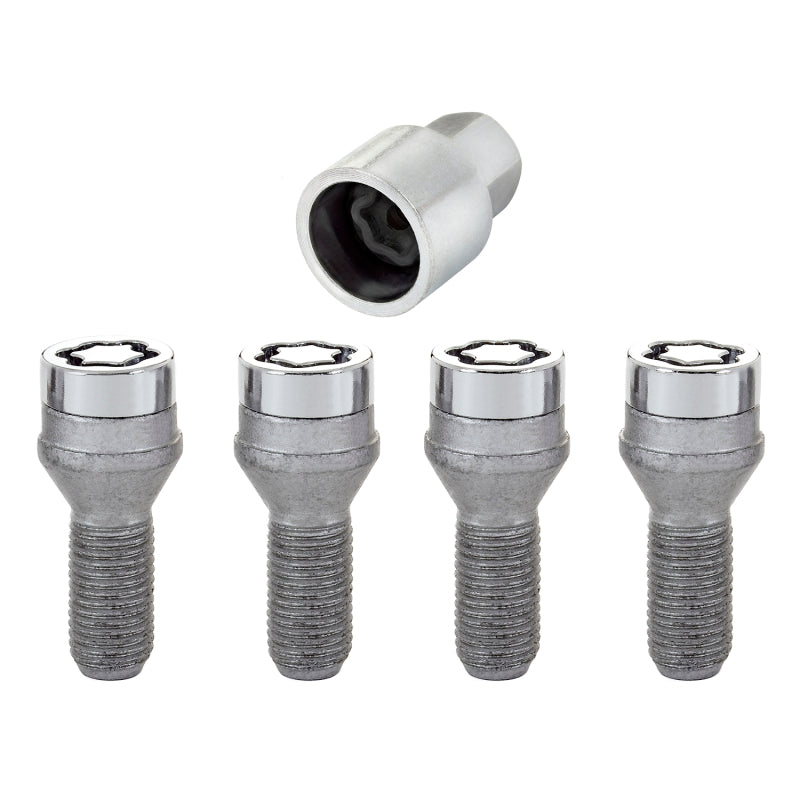 McGard Wheel Lock Bolt Set - 4pk. (Cone Seat) M14X1.25 / 17mm Hex / 27.3mm Shank Length - Chrome 27226 27226 Photo - out of package