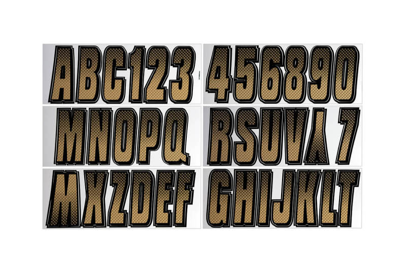 Hardline Boat Lettering Registration Kit 3 in. - 300 Beige/Black BRBKG300 BRBKG300 Photo - Primary