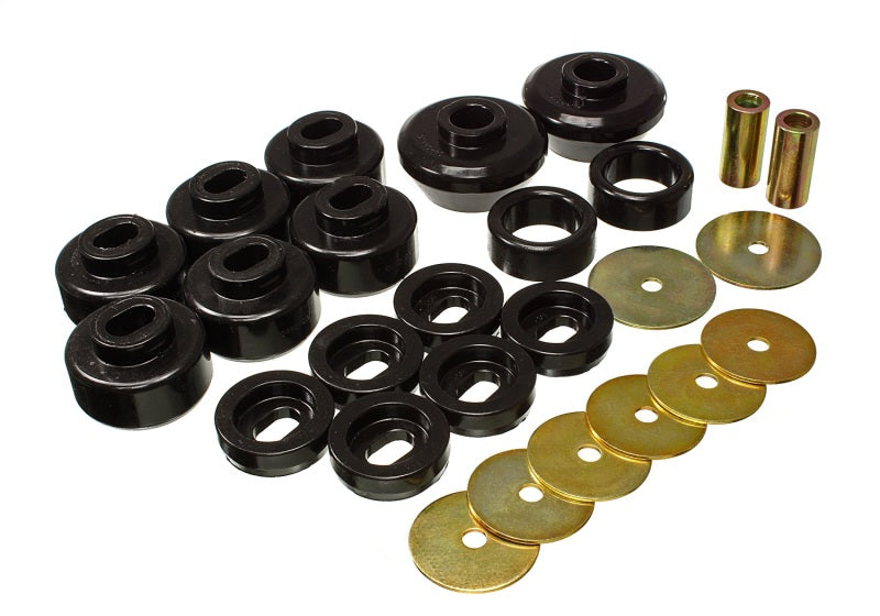 Energy Suspension 07-13 Chevrolet Silverado 1500/GMC Sierra 1500 4WD Body Mount Bushing Set - Black 3.4175G 3.4175G Photo - Primary