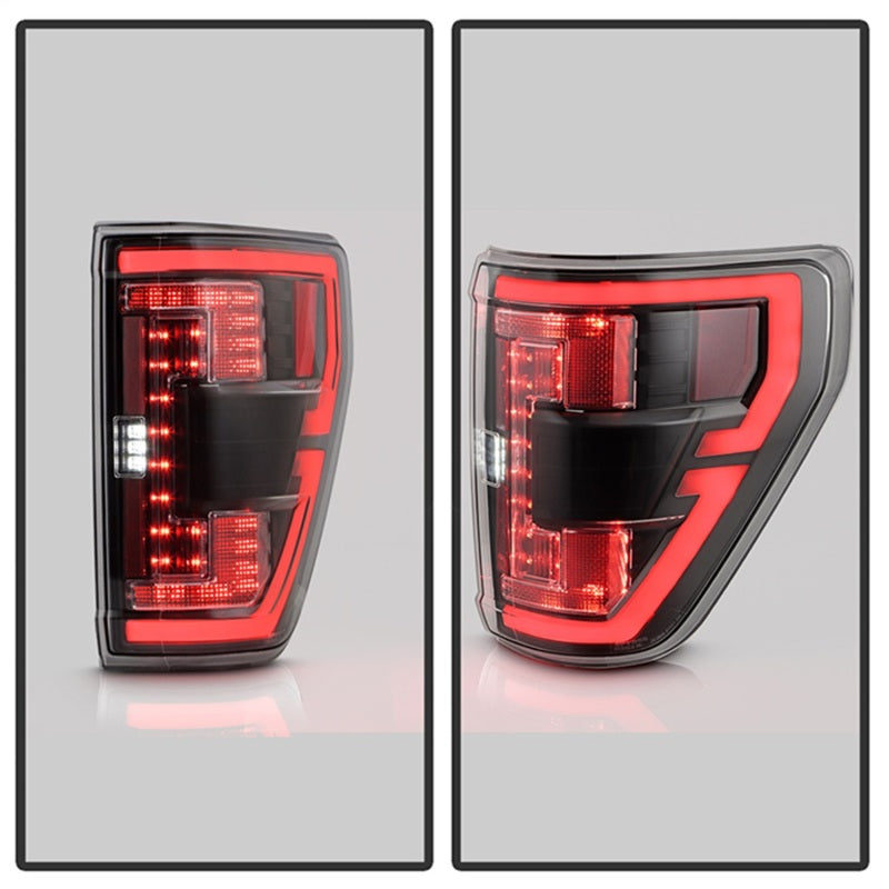 SPYDER 21-23 Ford F150 (Halogen w/ Blind Spot) Full LED Tail Lights - Black (ALT-YD-FF15021HALBS-BK) 5088789 5088789 Photo - Unmounted