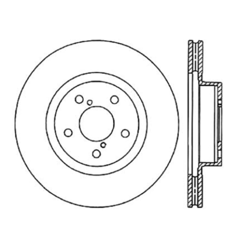 StopTech Premium Cryostop Rotor; Front 120.47012CRY Technical Drawing