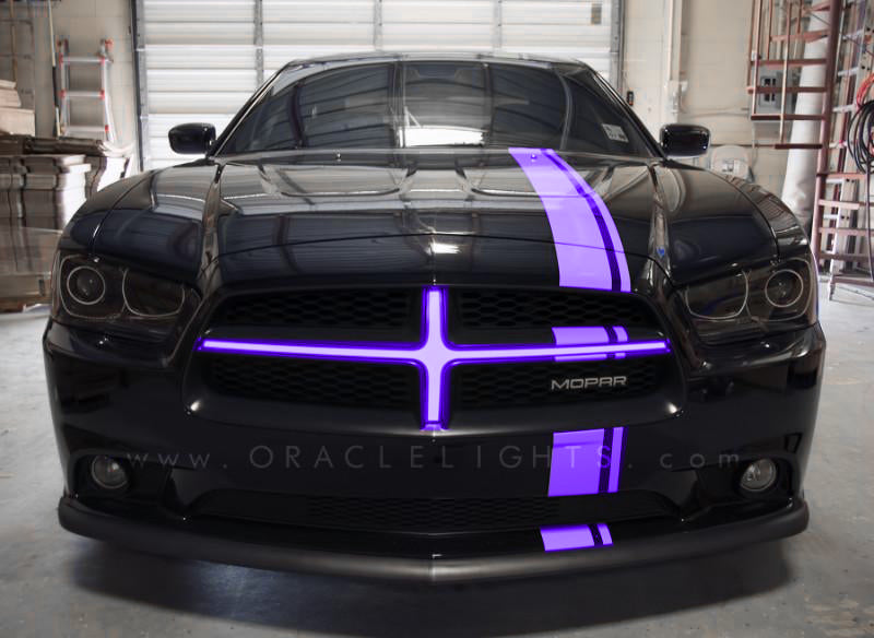 ORACLE Lighting Oracle 11-14 Dodge Charger Illuminated Grille Crosshairs - UV/Purple 5300-007 5300-007 Photo - in package