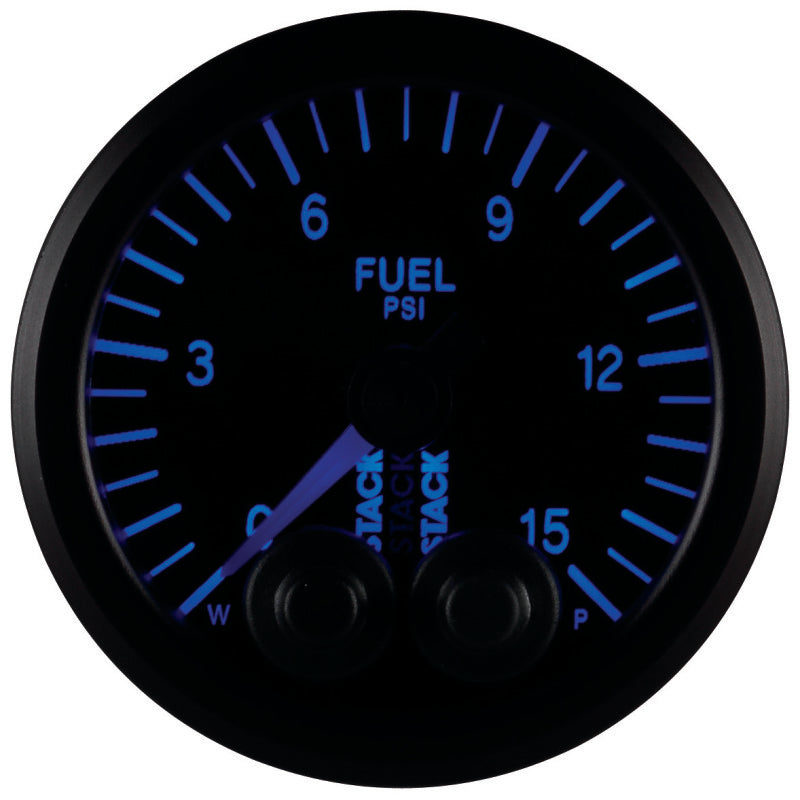 Autometer Stack 52mm 0-15 PSI 1/8in NPTF Male Pro-Control Fuel Pressure Gauge - Black ST3504 ST3504 User 8