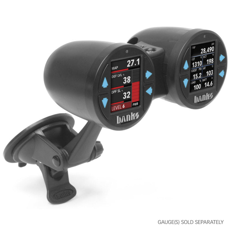 Banks Power Dual Gauge Pod Suction Mount For iDash 1.8 And 52mm Gauges 63344 63344 Photo - lifestyle view