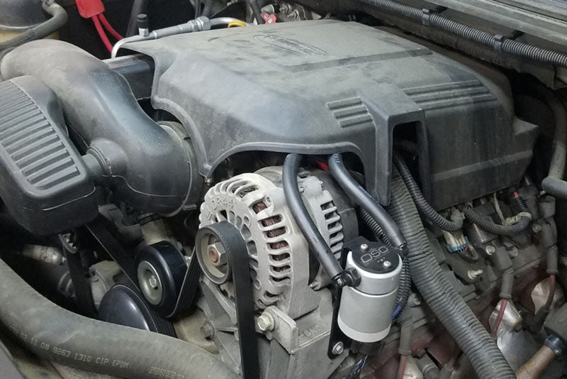 J&L 97-13 Chevy/GM Truck/SUV 4.8L/5.3L/6.0L/6.2L Driver Side Oil Separator 3.0 - Clear Anodized 3084D-C 3084D-C Photo - Primary