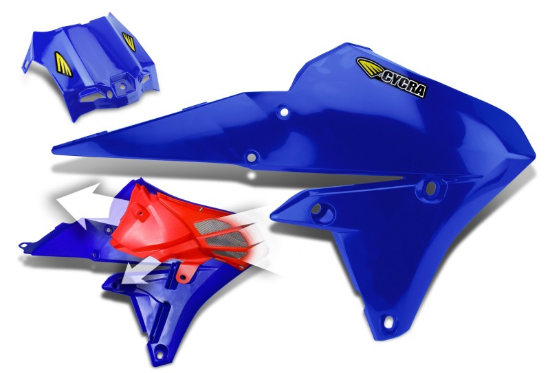 Cycra 15-19 Yamaha WR250F Powerflow Radiator Shrouds OEM Blue 1CYC-1782-62 1CYC-1782-62 Photo - Primary