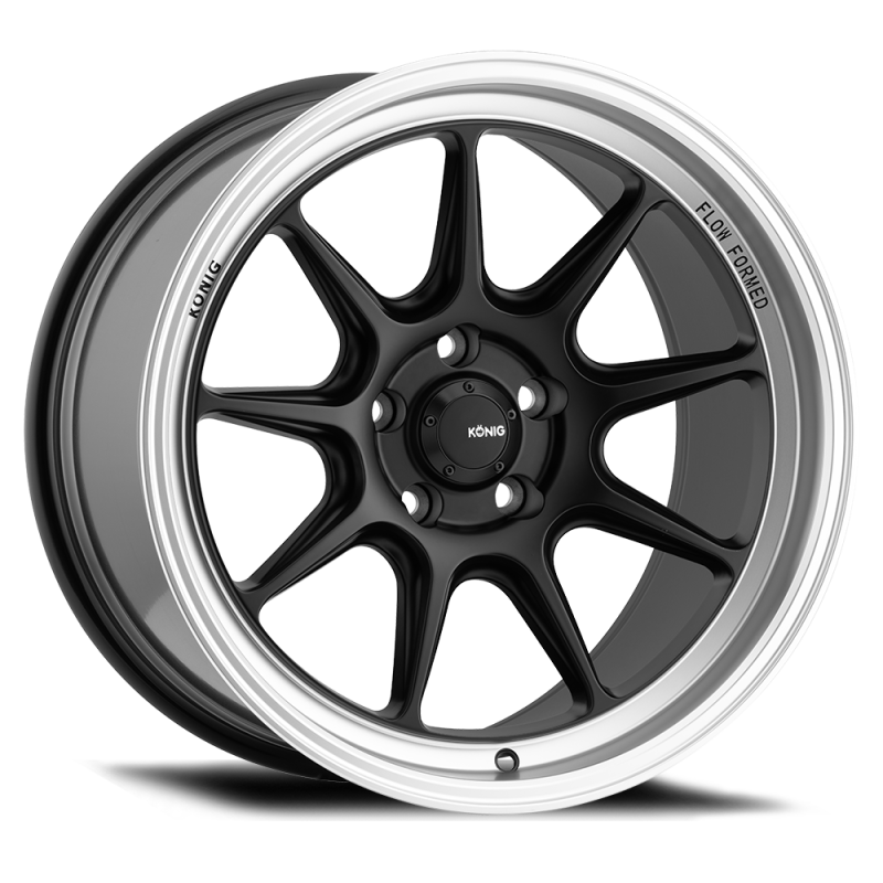 Konig Countergram Wheel Matte Black / Matte Machined Lip 18x9.5 +25 5x114.3 CT98514255 Photo - Primary