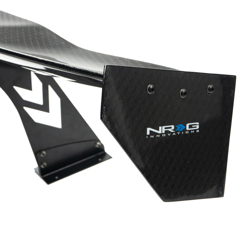 NRG Carbon Fiber Spoiler - Universal (69in.) w/ Diamond Weave/NRG Logo Stand Cut Out/Lrg Side Plate CARB-A692NRG CARB-A692NRG Photo - Primary