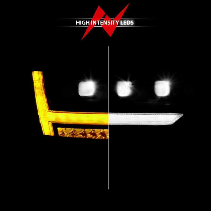 ANZO 19-24 RAM 1500 (New Body/OE Halogen) Full LED Proj Headlights DRL/SeqSig Black - Pass. Side 111628A-R 111628A-R User 1