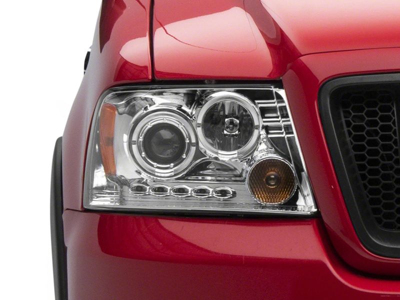 Raxiom 04-08 Ford F-150 Dual LED Halo Projector Headlights- Chrome Housing (Clear Lens) T542850 T542850 Photo - Close Up