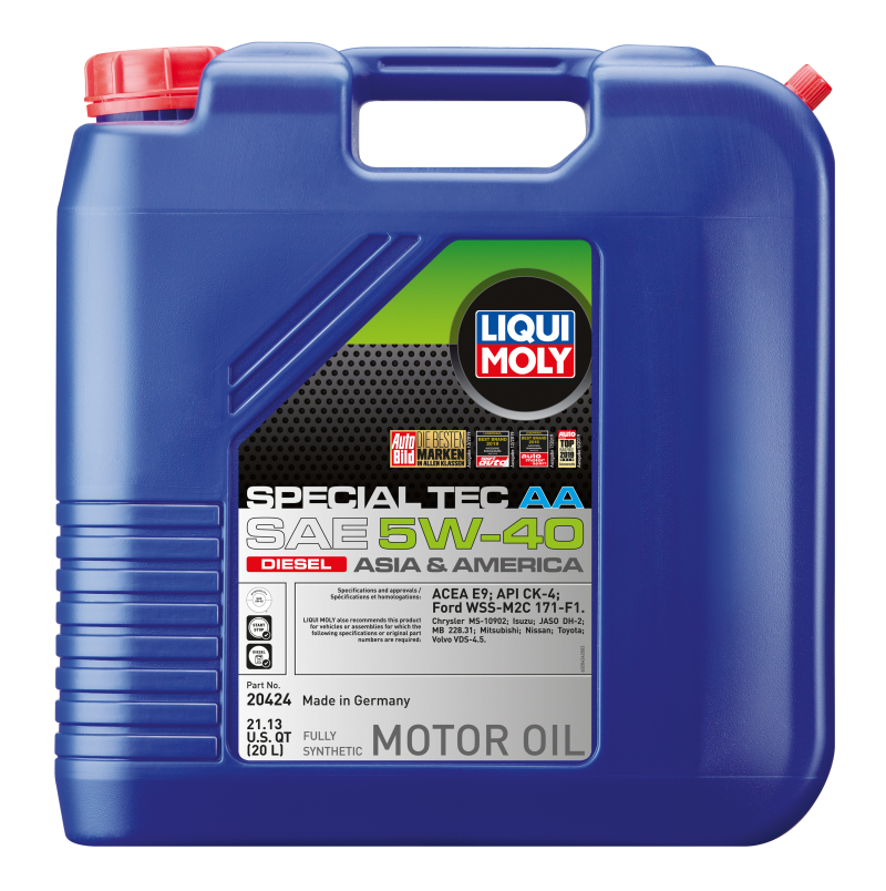 LIQUI MOLY 20L Special Tec AA Motor Oil SAE 5W40 Diesel 20424 20424 Photo - Primary