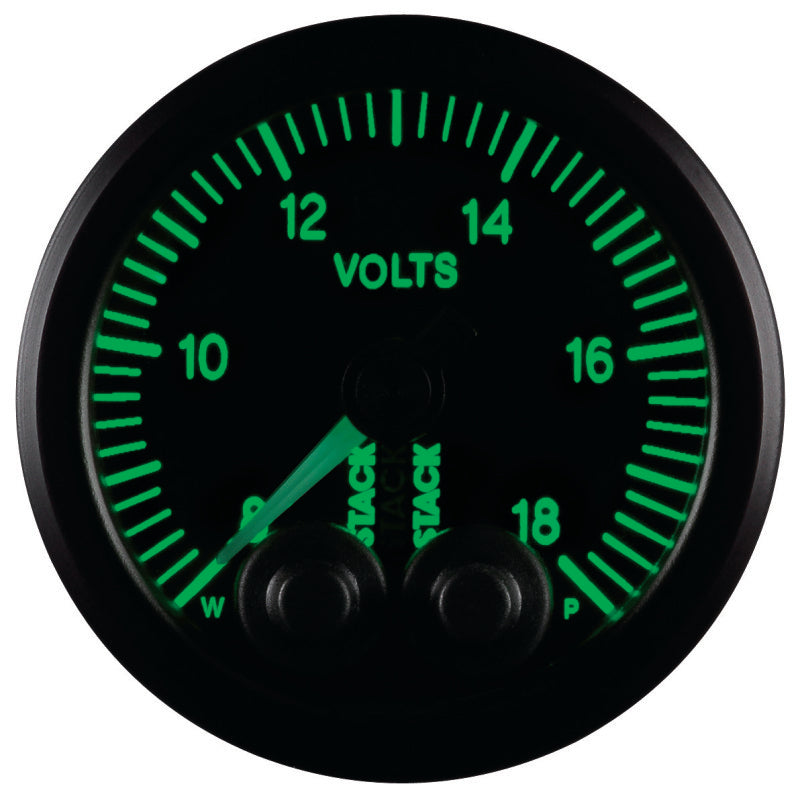 Autometer Stack 52mm 8-18V Pro-Control Battery Voltage Gauge -Black ST3516 ST3516 User 7