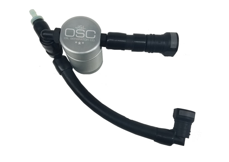 J&L 11-17 Ford Mustang GT (w/Roush/VMP S/C) Passenger Side Oil Separator 3.0 - Clear Anodized 3020P-C 3020P-C Photo - Primary