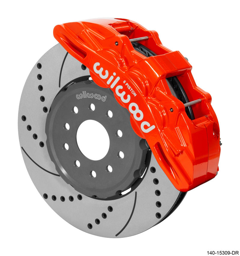 Wilwood SX6R Front Brake Kit 14in SRP Slotted/Drilled Red 05-13 Chevy Corvette 140-15309-DR 140-15309-DR User 1