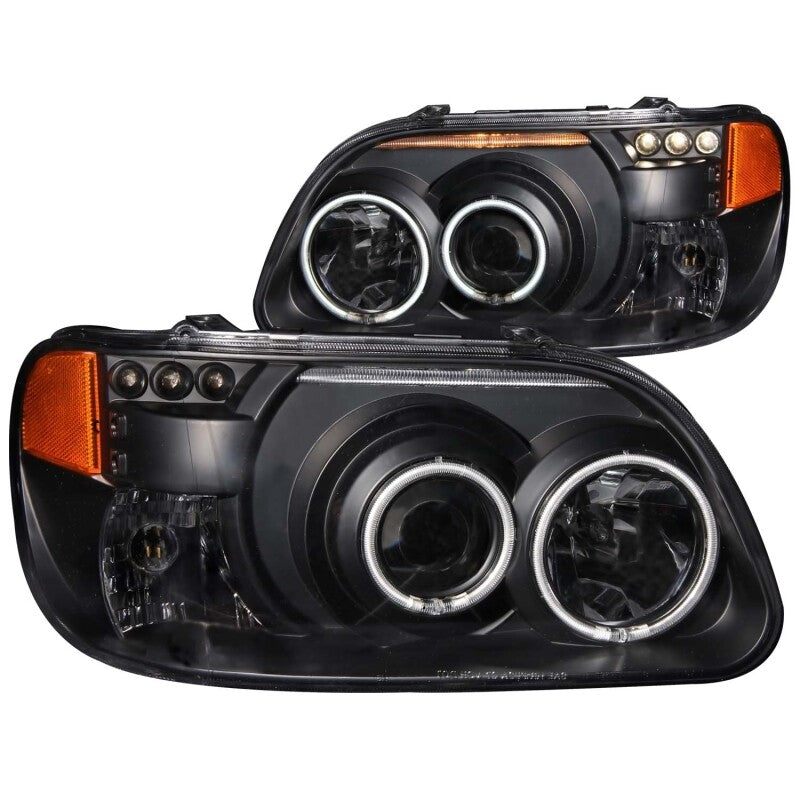 Anzo 1995-2001 Ford Explorer Projector Headlights w/ Halo Black 1 pc 111132 Photo - Primary