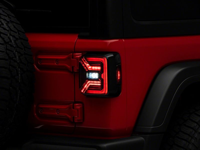 Raxiom 18-23 Jeep Wrangler JL Axial Series LED Tail Lights- Blk Housing (Smoked Lens) J142664-JL J142664-JL Photo - Close Up