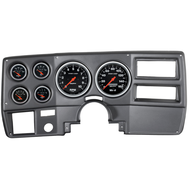 Autometer Sport-Comp 73-83 Chevy Truck/ Suburban Dash Kit 6pc Tach / MPH / Fuel / Oil / WTMP / Volt 7027-SC 7027-SC Photo - Primary