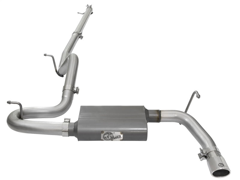 aFe Scorpion 2-1/2in Aluminized Steel Cat-Back Exhaust System w/Polished T 49-08044-1P Photo - Unmounted