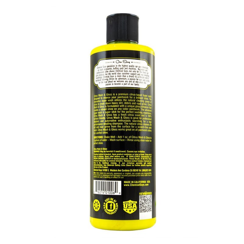 Chemical Guys Citrus Wash & Gloss Concentrated Car Wash - 16oz (P6) CWS_301_16 CWS_301_16 User 1