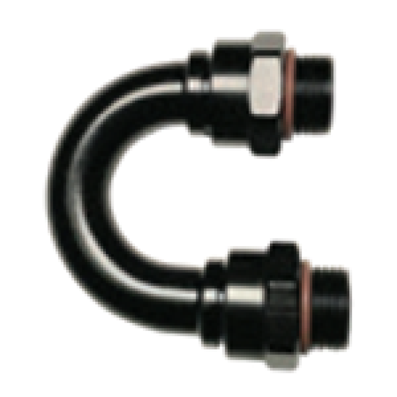 Fragola -10AN (7/8-14) 180 Degree ORB Adapter Black 485010-BL 485010-BL Photo - Primary
