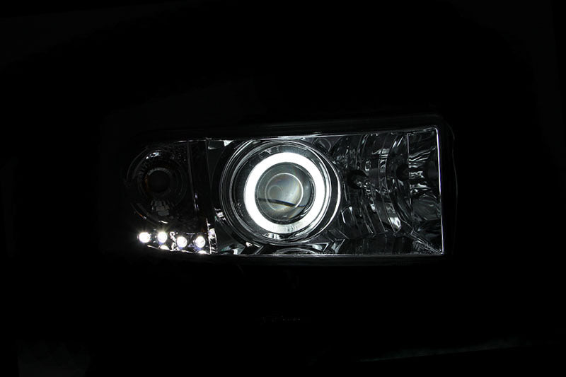 Anzo 1994-2001 Dodge Ram Projector Headlights w/ Halo Chrome 111056 Photo - Mounted