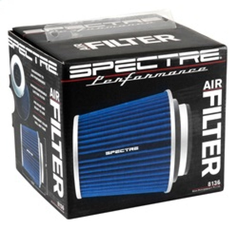 Spectre Adjustable Conical Air Filter 5-1/2in. Tall (Fits 3in. / 3-1/2in. / 4in. Tubes) - Blue 8136 8136 Photo - in package