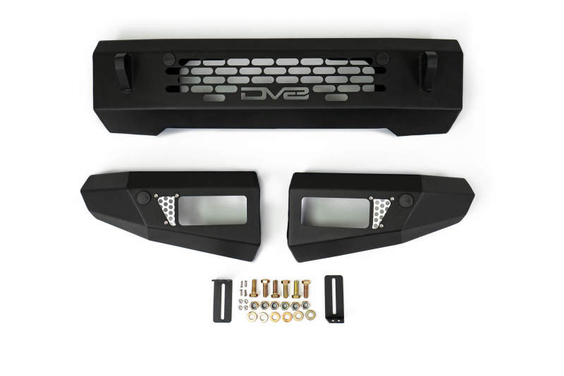 DV8 Offroad 2021+ Ford Bronco Bumper- Accommodates 20in Dual Row Light Bar & (4) 3in Pod Light Mount FBBR-03 FBBR-03 Photo - out of package