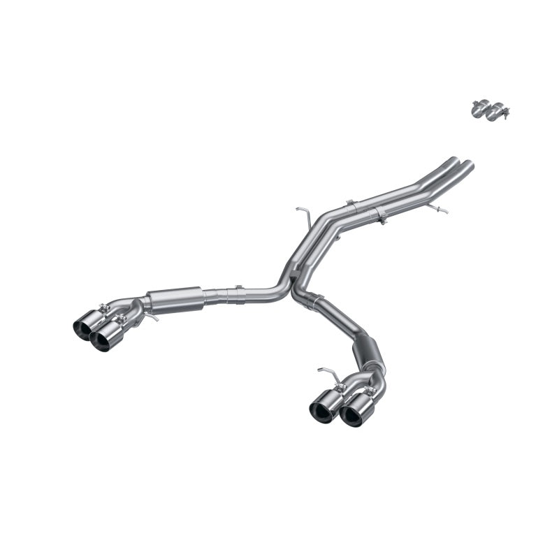 MBRP 18-21 Audi S5 Coupe/S4 Sedan T304 SS 2.5in Cat-Back Quad Rear Exit Exhaust - SS Tips S4607304 S4607304 Photo - Primary