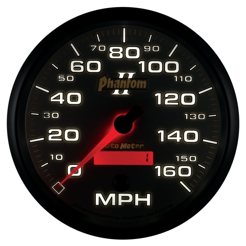 Autometer Gauge, Speedometer, 5", 160mph, Elec. Programmable, Phantom II 7589 User 4