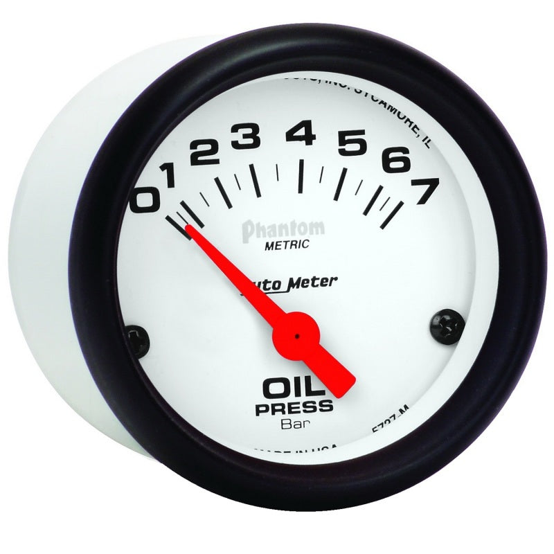 Autometer Gauge, Oil Pressure, 2 1/16", 7BAR, Electric, Phantom 5727-M User 2
